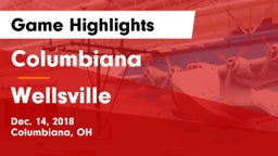 Columbiana  vs Wellsville Game Highlights - Dec. 14, 2018