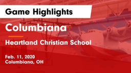 Columbiana  vs Heartland Christian School Game Highlights - Feb. 11, 2020
