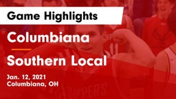 Columbiana  vs Southern Local  Game Highlights - Jan. 12, 2021