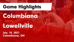 Columbiana  vs Lowellville  Game Highlights - Jan. 19, 2021