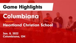 Columbiana  vs Heartland Christian School Game Highlights - Jan. 8, 2022