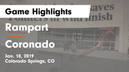 Rampart  vs Coronado  Game Highlights - Jan. 18, 2019