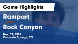 Rampart  vs Rock Canyon  Game Highlights - Nov. 29, 2023