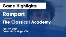 Rampart  vs The Classical Academy  Game Highlights - Jan. 19, 2024