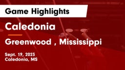 Caledonia  vs Greenwood , Mississippi Game Highlights - Sept. 19, 2023