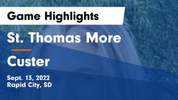 St. Thomas More  vs Custer  Game Highlights - Sept. 13, 2022