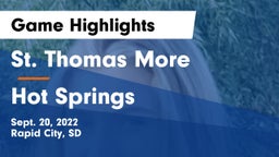 St. Thomas More  vs Hot Springs  Game Highlights - Sept. 20, 2022