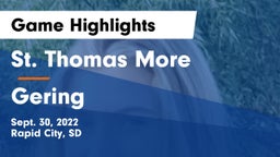 St. Thomas More  vs Gering  Game Highlights - Sept. 30, 2022