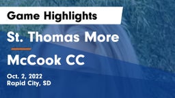 St. Thomas More  vs McCook CC Game Highlights - Oct. 2, 2022