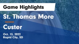 St. Thomas More  vs Custer  Game Highlights - Oct. 13, 2022