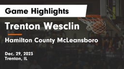 Trenton Wesclin  vs Hamilton County McLeansboro  Game Highlights - Dec. 29, 2023