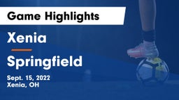 Xenia  vs Springfield  Game Highlights - Sept. 15, 2022