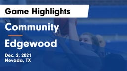Community  vs Edgewood  Game Highlights - Dec. 2, 2021