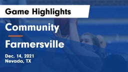Community  vs Farmersville  Game Highlights - Dec. 14, 2021