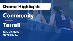 Community  vs Terrell  Game Highlights - Jan. 28, 2022