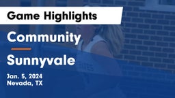 Community  vs Sunnyvale  Game Highlights - Jan. 5, 2024