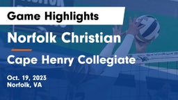 Norfolk Christian  vs Cape Henry Collegiate Game Highlights - Oct. 19, 2023