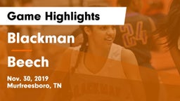 Blackman  vs Beech  Game Highlights - Nov. 30, 2019