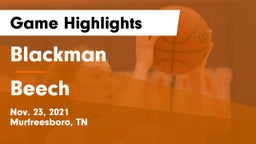 Blackman  vs Beech  Game Highlights - Nov. 23, 2021