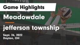 Meadowdale  vs jefferson township Game Highlights - Sept. 26, 2022