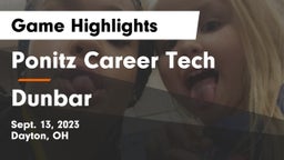 Ponitz Career Tech  vs Dunbar  Game Highlights - Sept. 13, 2023