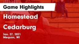 Homestead  vs Cedarburg  Game Highlights - Jan. 27, 2021