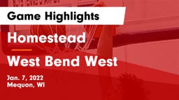 Homestead  vs West Bend West  Game Highlights - Jan. 7, 2022