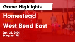 Homestead  vs West Bend East  Game Highlights - Jan. 25, 2024