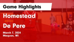 Homestead  vs De Pere  Game Highlights - March 7, 2024