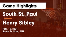 South St. Paul  vs Henry Sibley  Game Highlights - Feb. 16, 2021