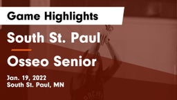South St. Paul  vs Osseo Senior  Game Highlights - Jan. 19, 2022
