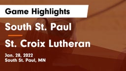 South St. Paul  vs St. Croix Lutheran  Game Highlights - Jan. 28, 2022