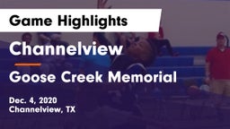 Channelview  vs Goose Creek Memorial  Game Highlights - Dec. 4, 2020