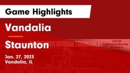 Vandalia  vs Staunton  Game Highlights - Jan. 27, 2023