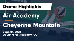Air Academy  vs Cheyenne Mountain  Game Highlights - Sept. 27, 2022