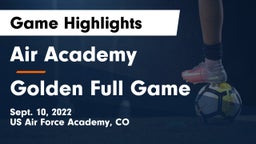 Air Academy  vs Golden Full Game Game Highlights - Sept. 10, 2022