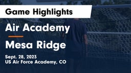 Air Academy  vs Mesa Ridge  Game Highlights - Sept. 28, 2023