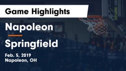 Napoleon vs Springfield Game Highlights - Feb. 5, 2019