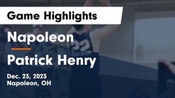 Napoleon vs Patrick Henry  Game Highlights - Dec. 23, 2023