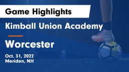 Kimball Union Academy vs Worcester  Game Highlights - Oct. 31, 2022