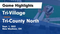 Tri-Village  vs Tri-County North  Game Highlights - Sept. 1, 2022