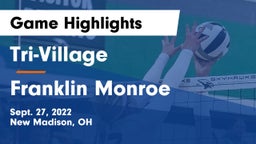 Tri-Village  vs Franklin Monroe  Game Highlights - Sept. 27, 2022