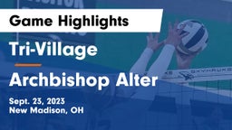 Tri-Village  vs Archbishop Alter  Game Highlights - Sept. 23, 2023