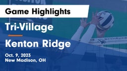 Tri-Village  vs Kenton Ridge  Game Highlights - Oct. 9, 2023