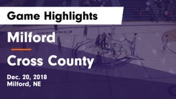 Milford  vs Cross County  Game Highlights - Dec. 20, 2018