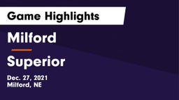 Milford  vs Superior  Game Highlights - Dec. 27, 2021