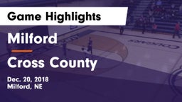 Milford  vs Cross County  Game Highlights - Dec. 20, 2018