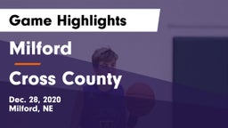 Milford  vs Cross County  Game Highlights - Dec. 28, 2020
