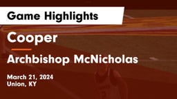 Cooper  vs Archbishop McNicholas  Game Highlights - March 21, 2024