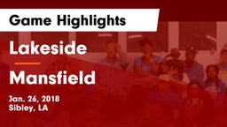 Lakeside  vs Mansfield  Game Highlights - Jan. 26, 2018